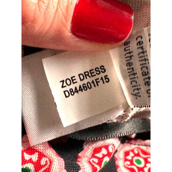 DVF 100% Silk Zoe Wrap Dress Womens 4 Jersey Knit Retro Work Business Casual - Picture 11 of 15